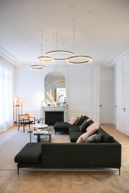 A unique project combining elegance and comfort contemporary-living-room