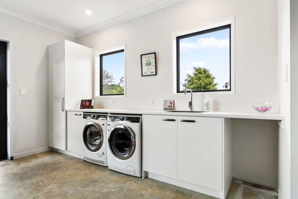 Complete Home Makeover - Laundry in Garage - Modern - Laundry Room ...