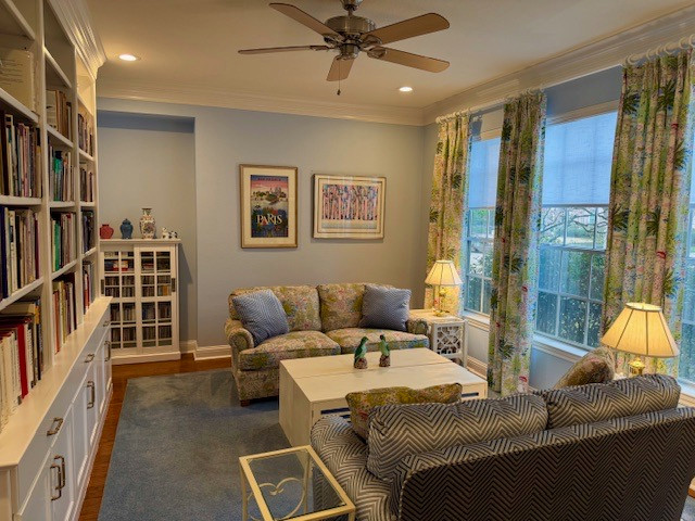 Transitional Living Room/Family Room/Study