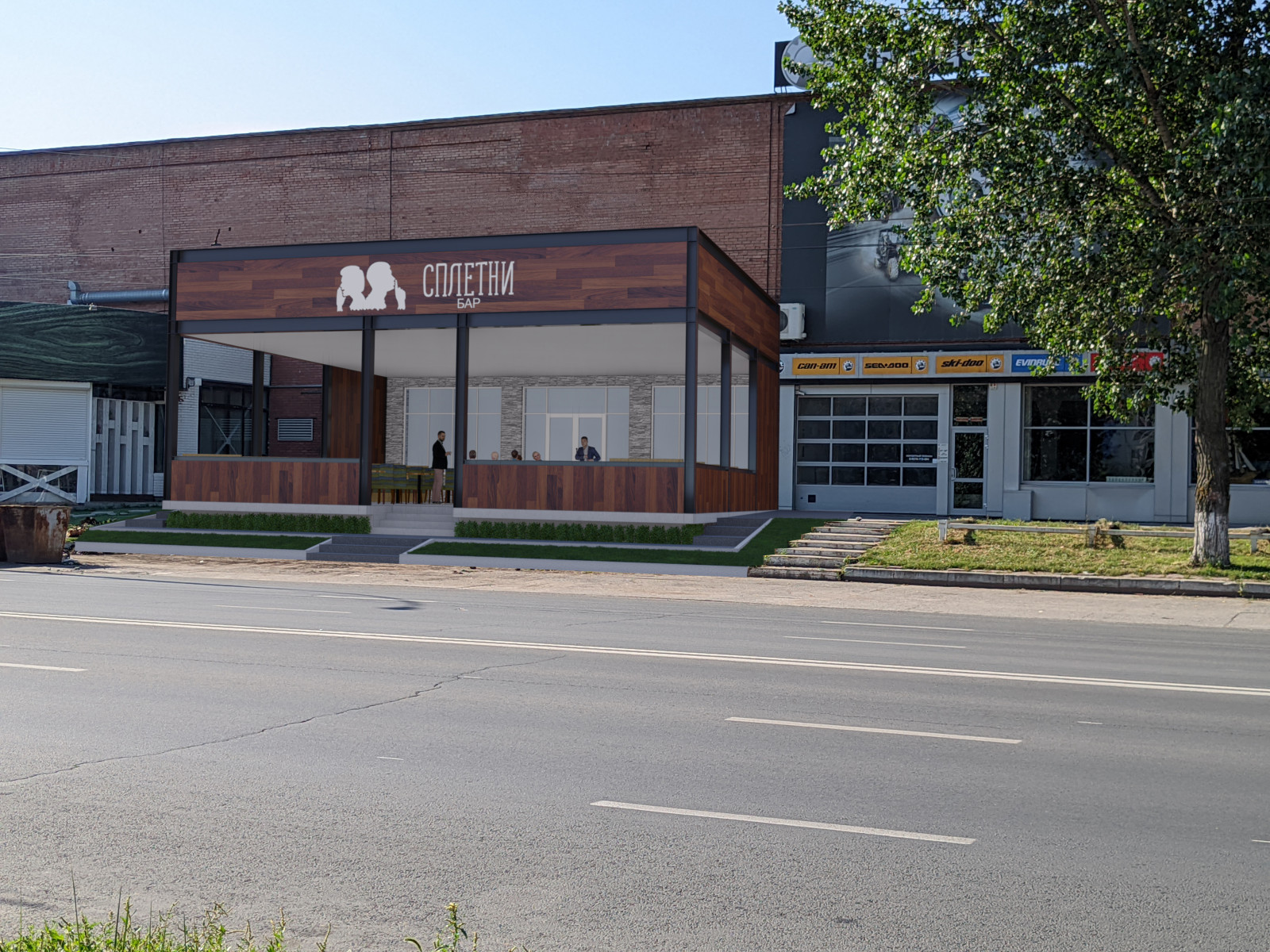 Варианты по устройству летней веранды кафе "Сплетни"