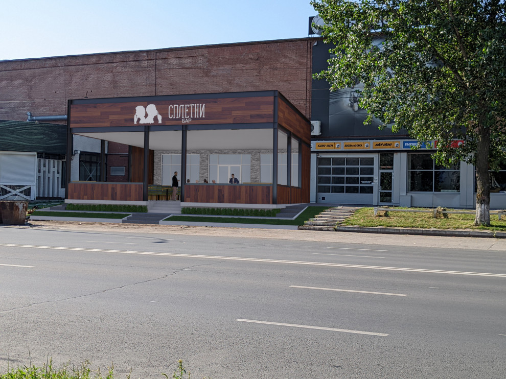 Варианты по устройству летней веранды кафе "Сплетни"