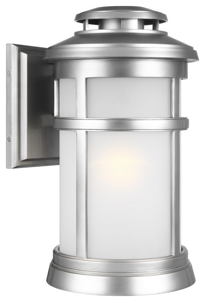 Feiss Newport 1-Light Wall Lantern OL14302PBS, Painted Brushed Steel