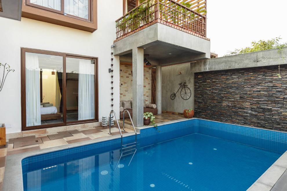 Inspiration for an Asian swimming pool in Bengaluru.