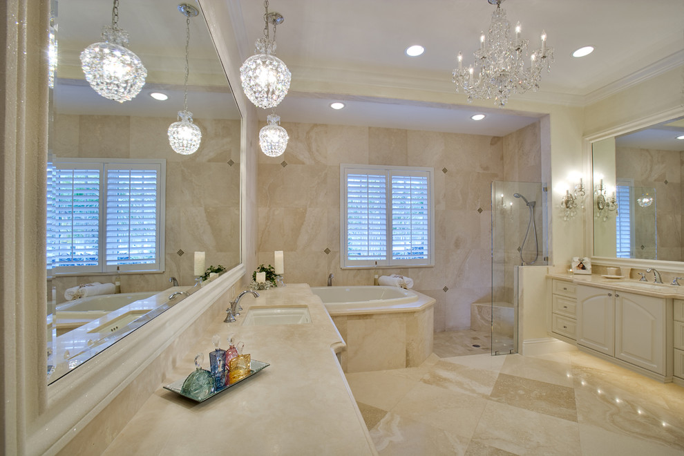 Inspiration for a transitional bathroom remodel in Miami