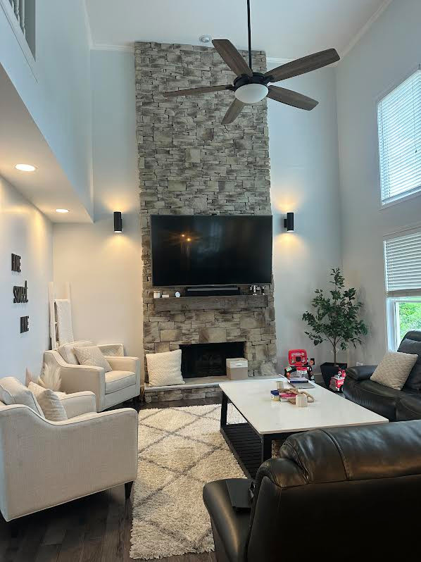 Example of a trendy living room design in Other