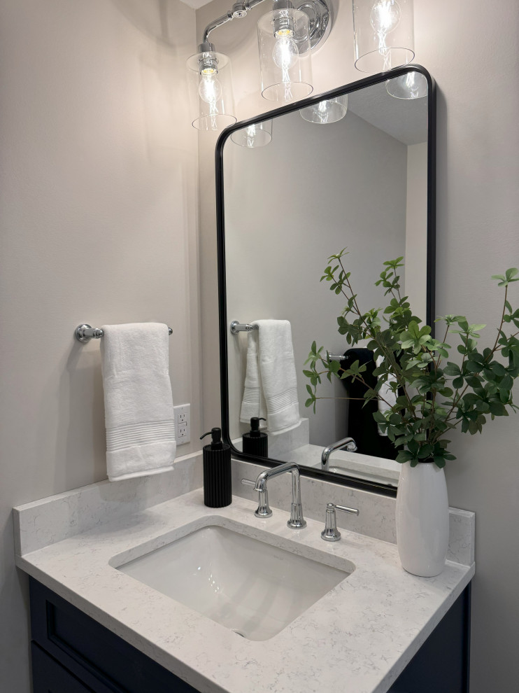 Black-Framed Mirror | Modern Bathroom Vanity