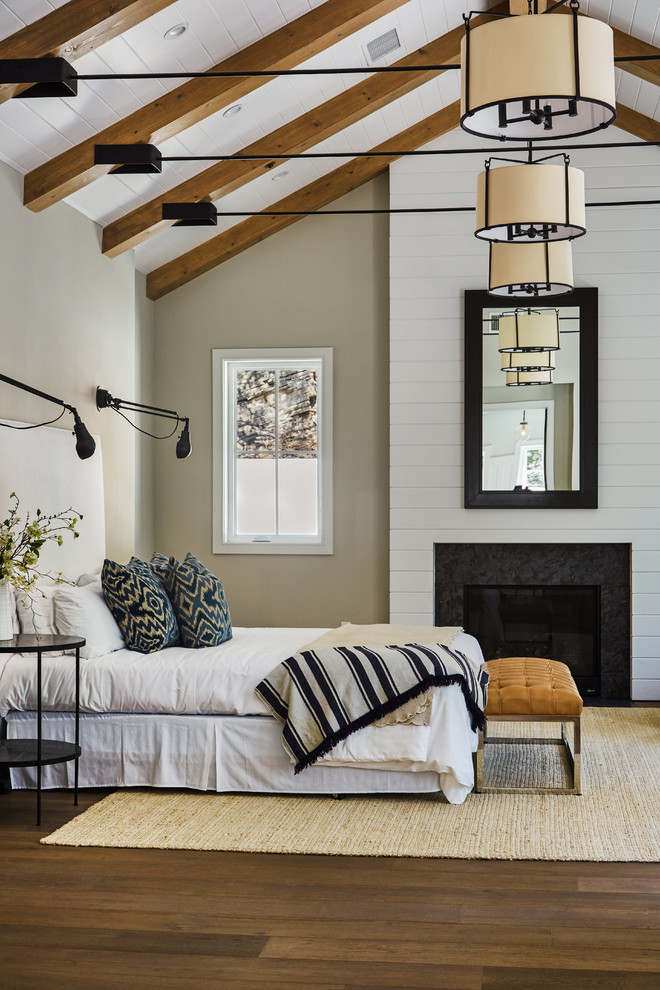 Inspiration for a contemporary bedroom remodel in Los Angeles