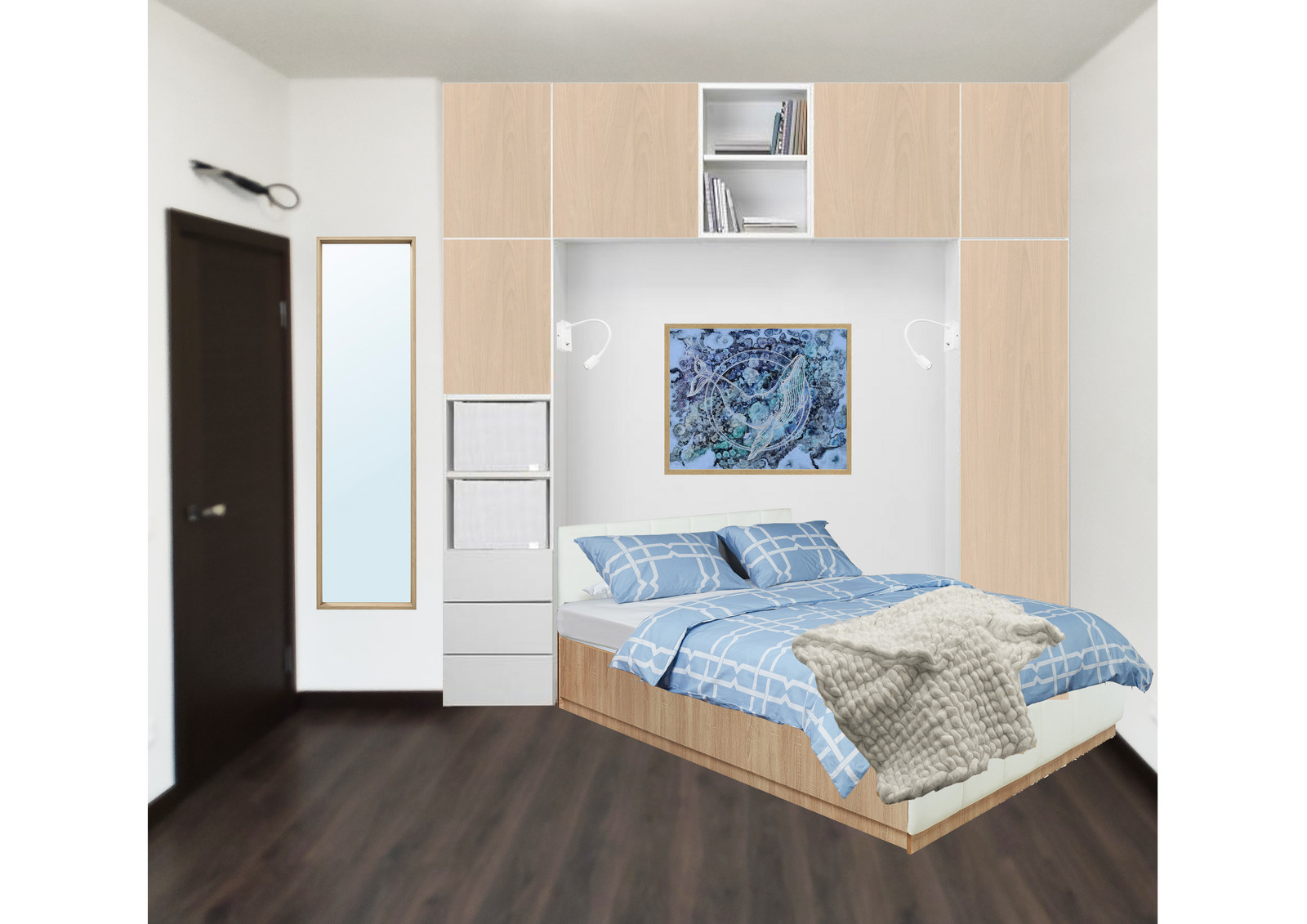 Квартира для сдачи в аренду. Дизайн-проект за неделю.