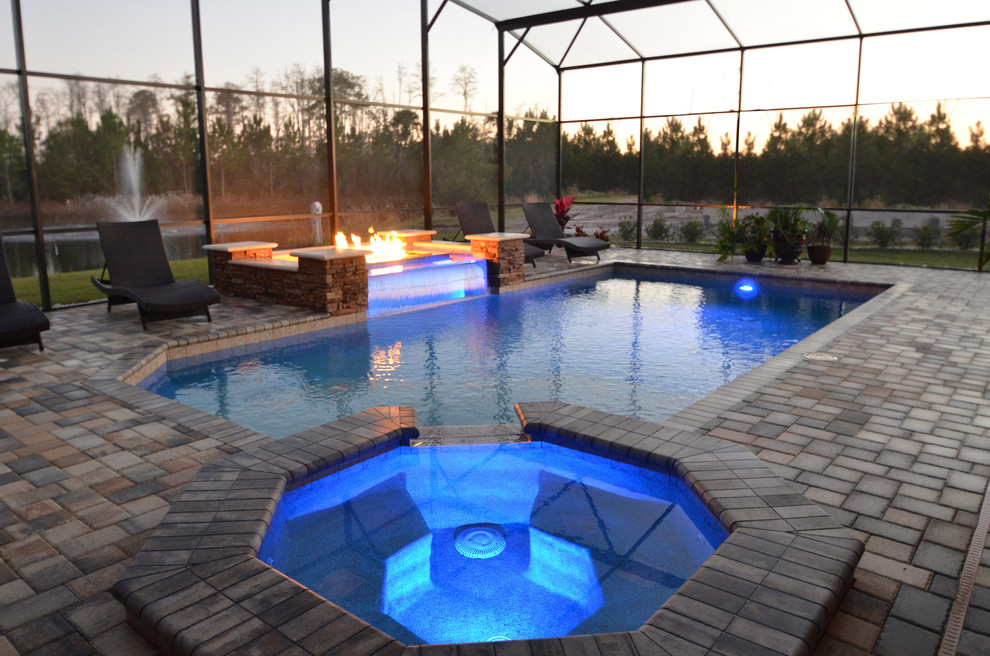 Inspiration for a large pool remodel in Miami