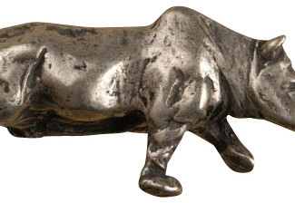 Rhino Knob, Antique Bronze