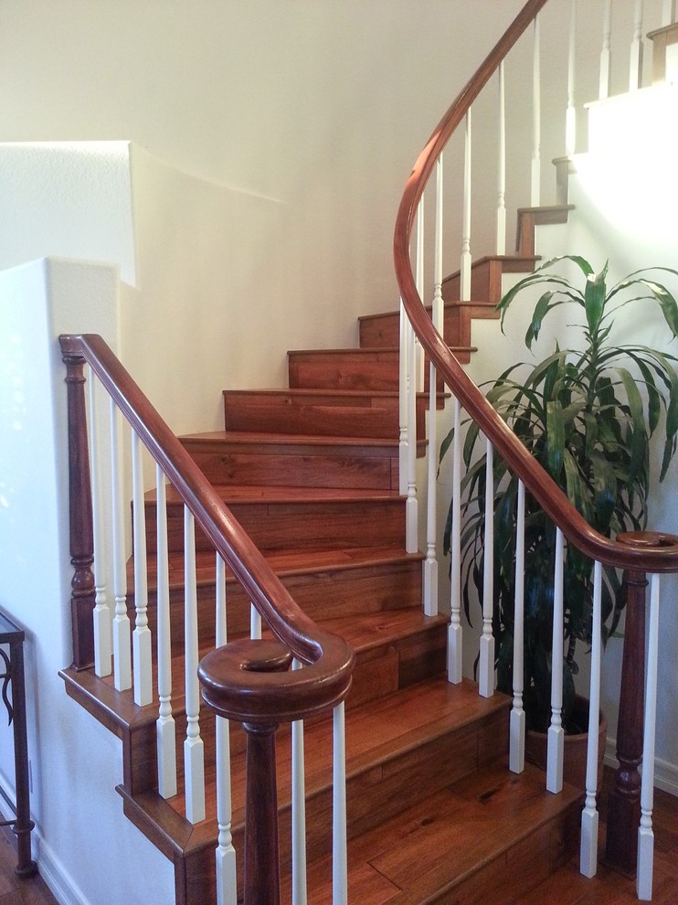 Inspiration for a traditional staircase in San Diego.