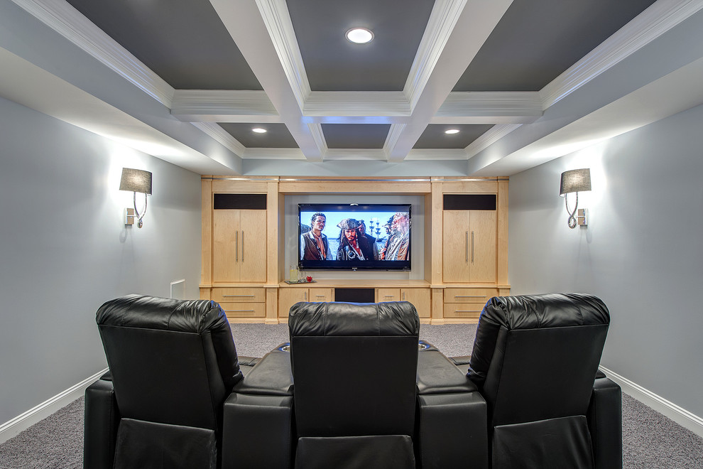 Inspiration for a traditional home theatre in St Louis.