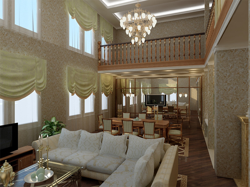 Эскизный проект гостиной в коттеджном поселке Колосково