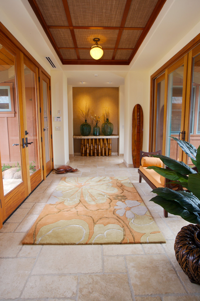 Inspiration for a tropical entryway in Hawaii.