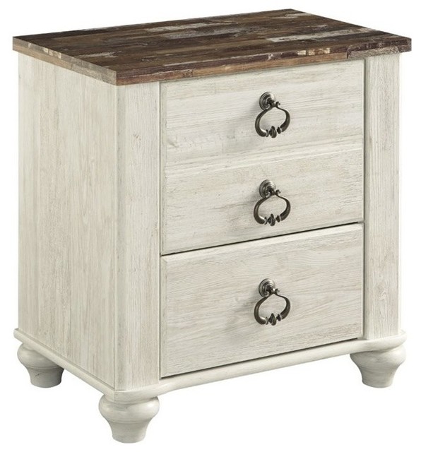 Ashley Furniture Willowton 2 Drawer Night Stand French Country Nightstands And Bedside Tables By Ashley Furniture Industries Houzz