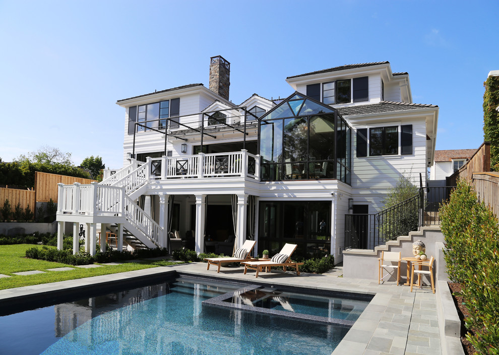 Transitional home design photo in Orange County