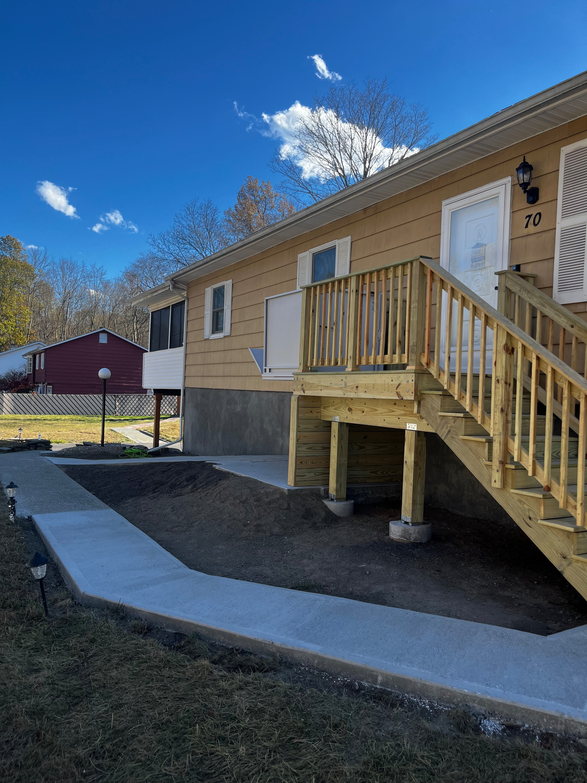 Pressure Treated Porch with Wheelchair Elevator