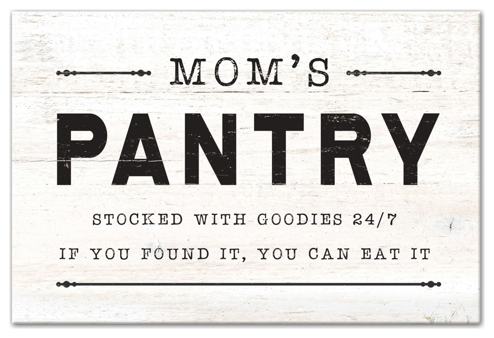 Mom's Pantry 12"x18" Canvas Wall Art, 12x18 Contemporary Prints And