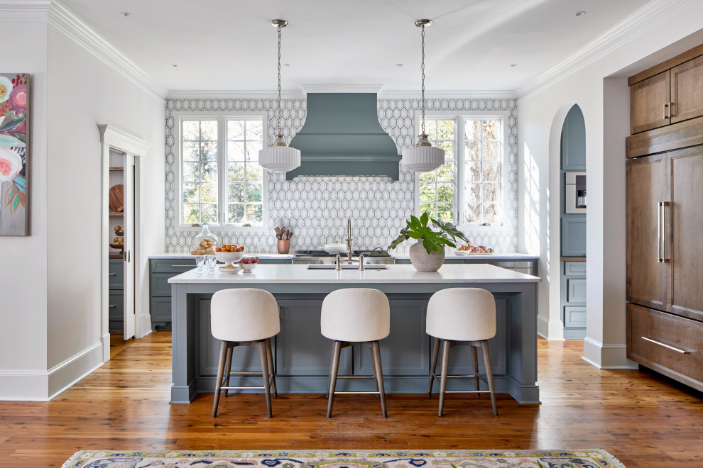 Elegant kitchen photo in Atlanta