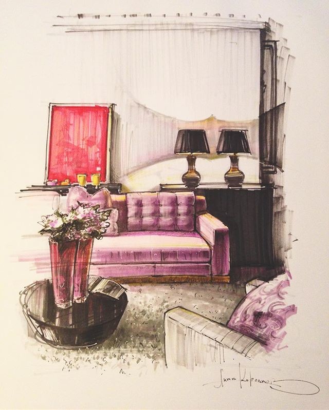 Эскизная подача интерьера для ивентеров, дизайнеров и архитекторов