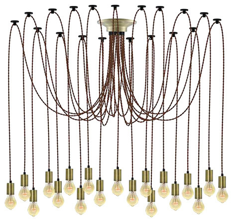 Bronwn And Antique Brass Large Chandelier