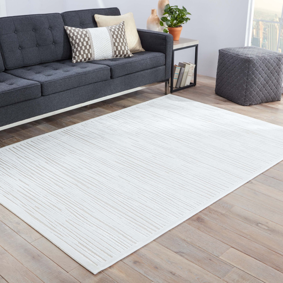 Jaipur Living Linea Abstract White Area Rug, 5'x7'6"