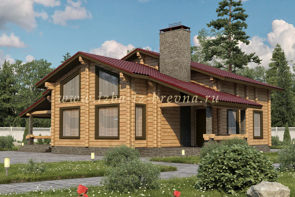 Проекты домов из оцилиндрованного бревна и профилированного бруса