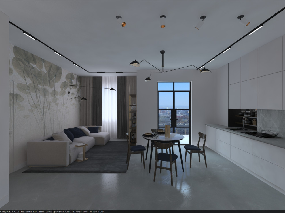 Квартира в стиле минимализм для молодой семьи