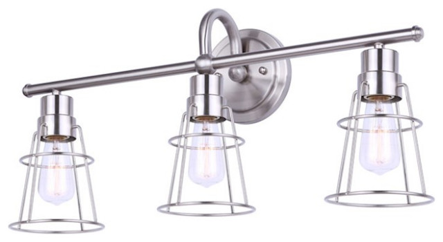 Canarm Dree 3 Light Vanity Lighting, Matte Brushed Nickel
