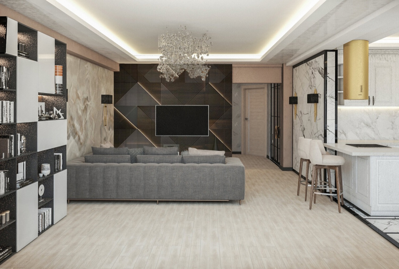 Квартира в контрастных цветах