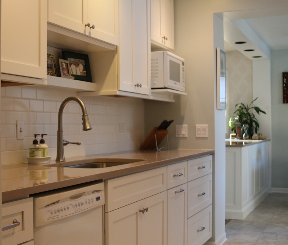 Example of a transitional kitchen design in Chicago