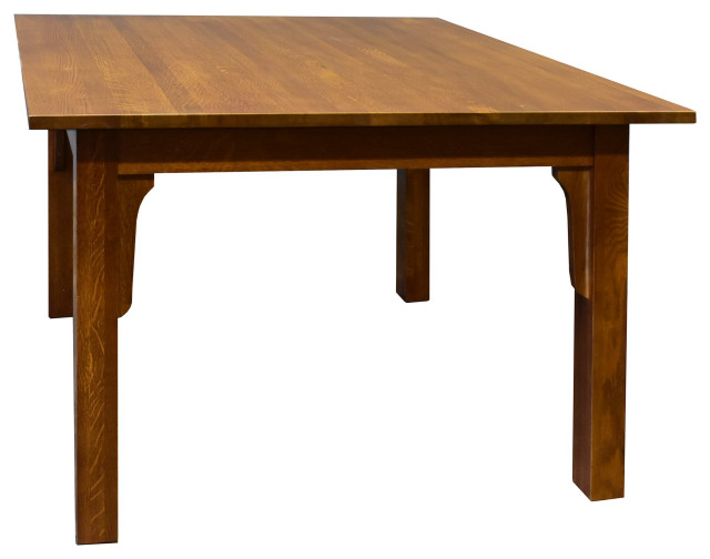 Crafters and Weavers Mission Quarter Sawn White Oak Square Dining Table