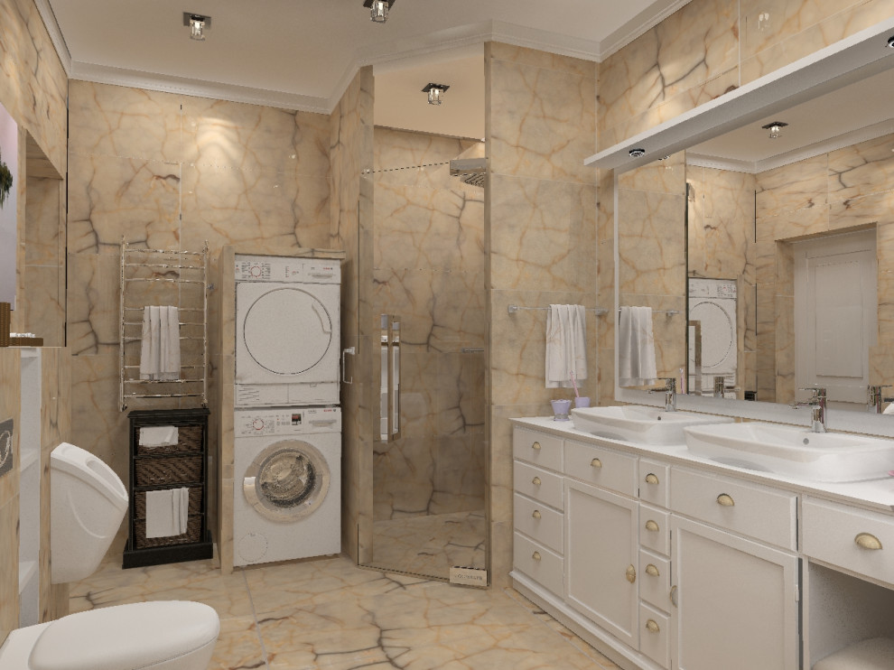 Ванна с окном в  частном доме