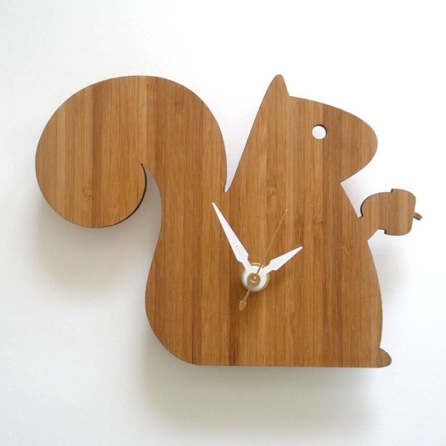 Decoylab Modern Baby Squirrel Clock