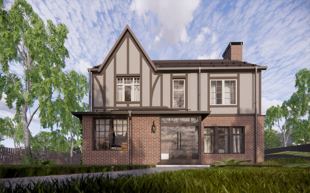 Небольшой двухэтажный дом в стиле Тюдор