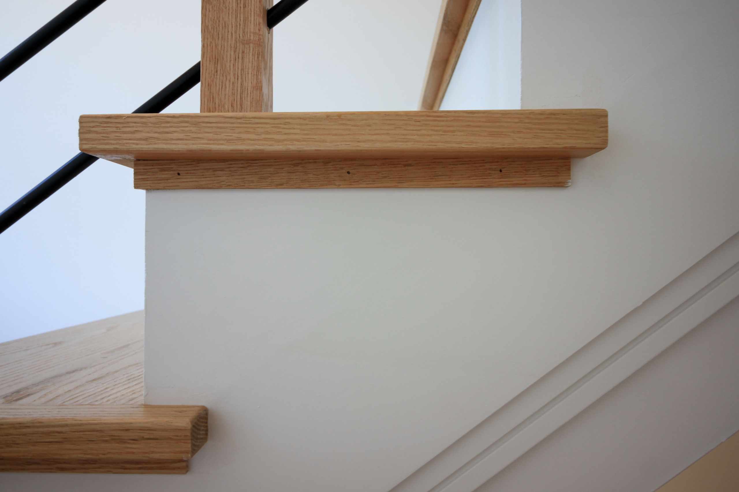 94_Neutral Color Floating Staircase with Metal Balusters, Bethesda MD 20817