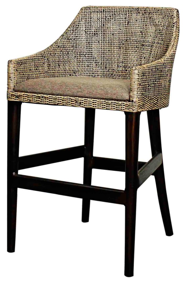 Orlando Counter Stool, Black Shadow Tropical Bar Stools And Counter