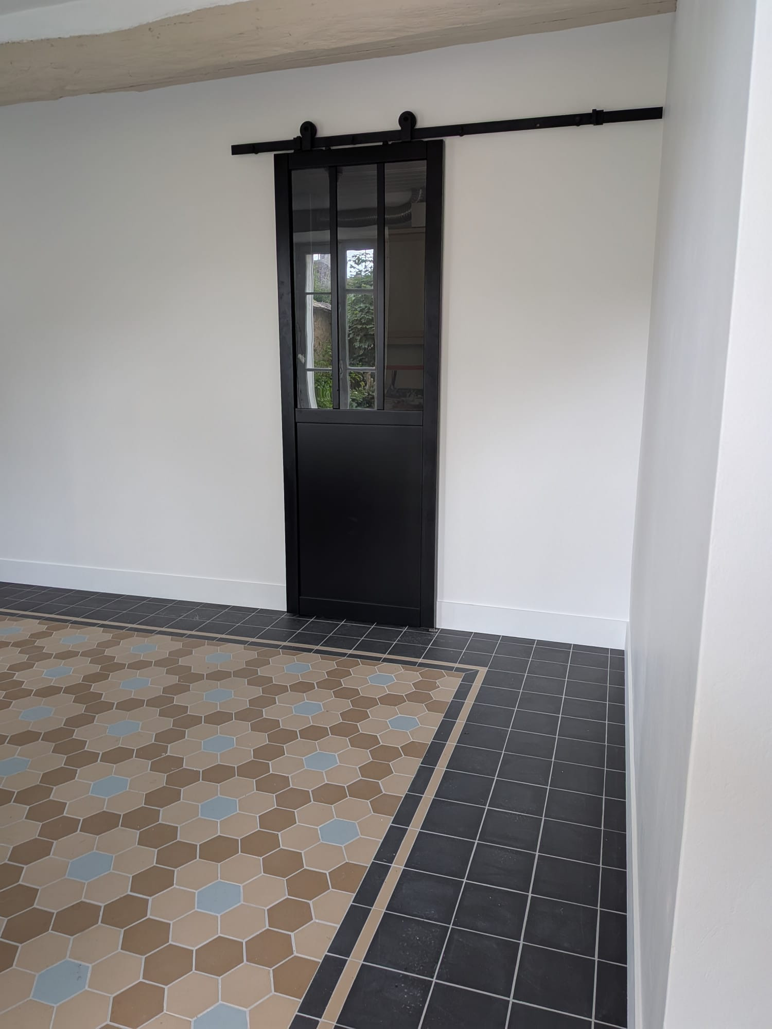 Création d'une entrée et son tapis mosaïque