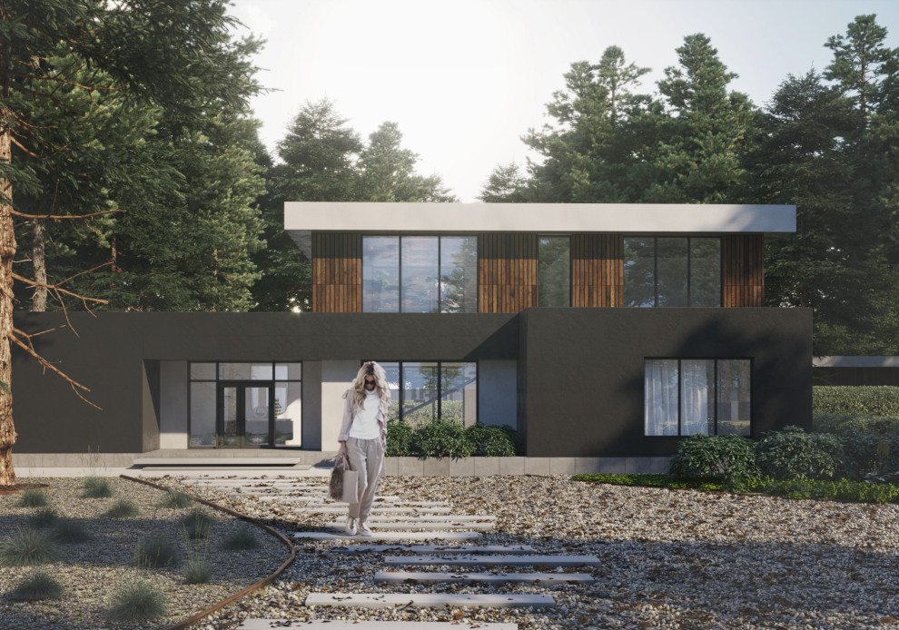 Проект дома и сада вокруг него, в КП Никологорское. М.О.