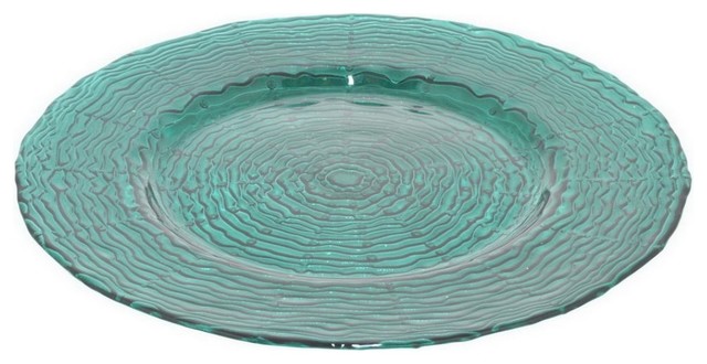 teal serving platters