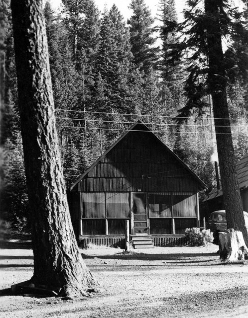 Diamond Lake Oregon Cabin View Photograph Print Traditional