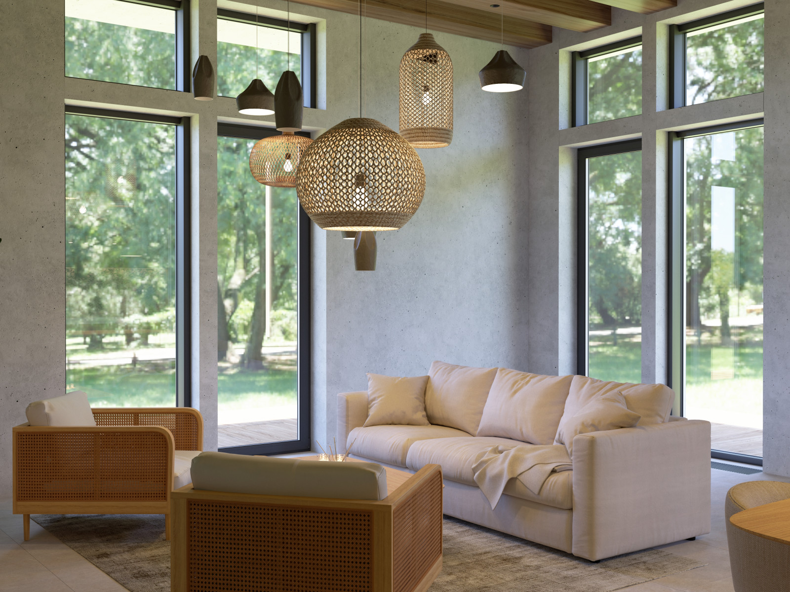 Кухня-гостиная в загородном доме