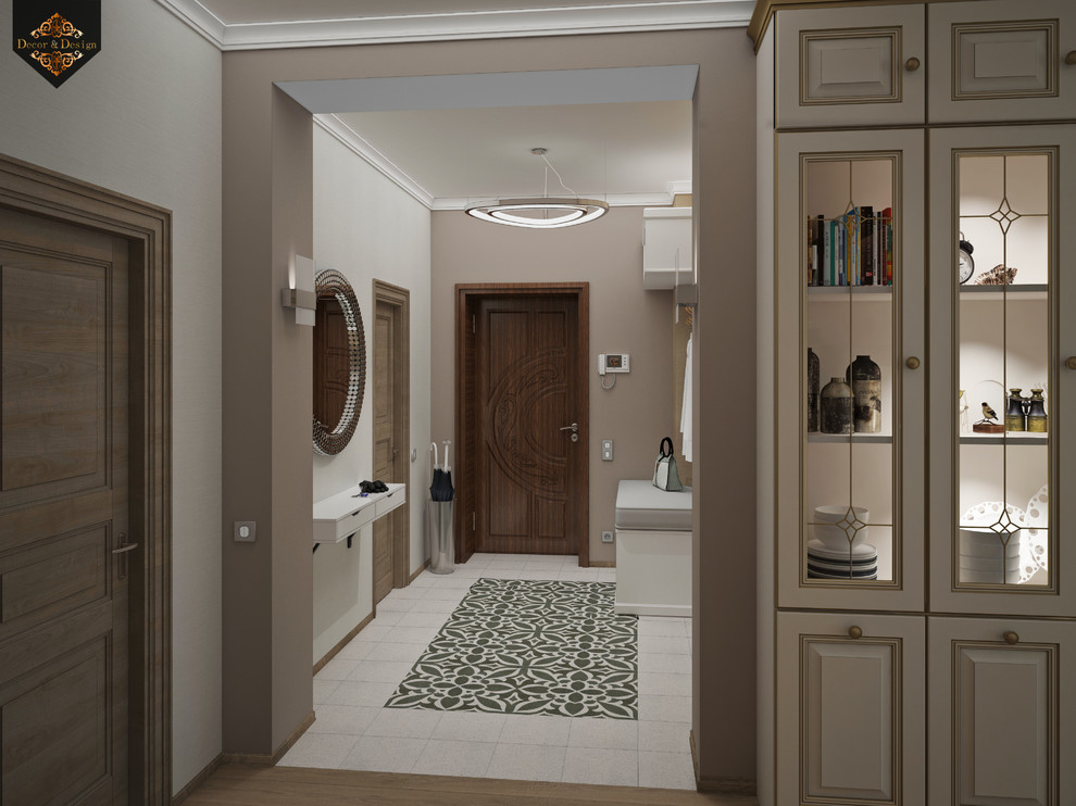 "Фьюжн в интерьере"трехкомнатная квартира в Казани по ул. Муштари