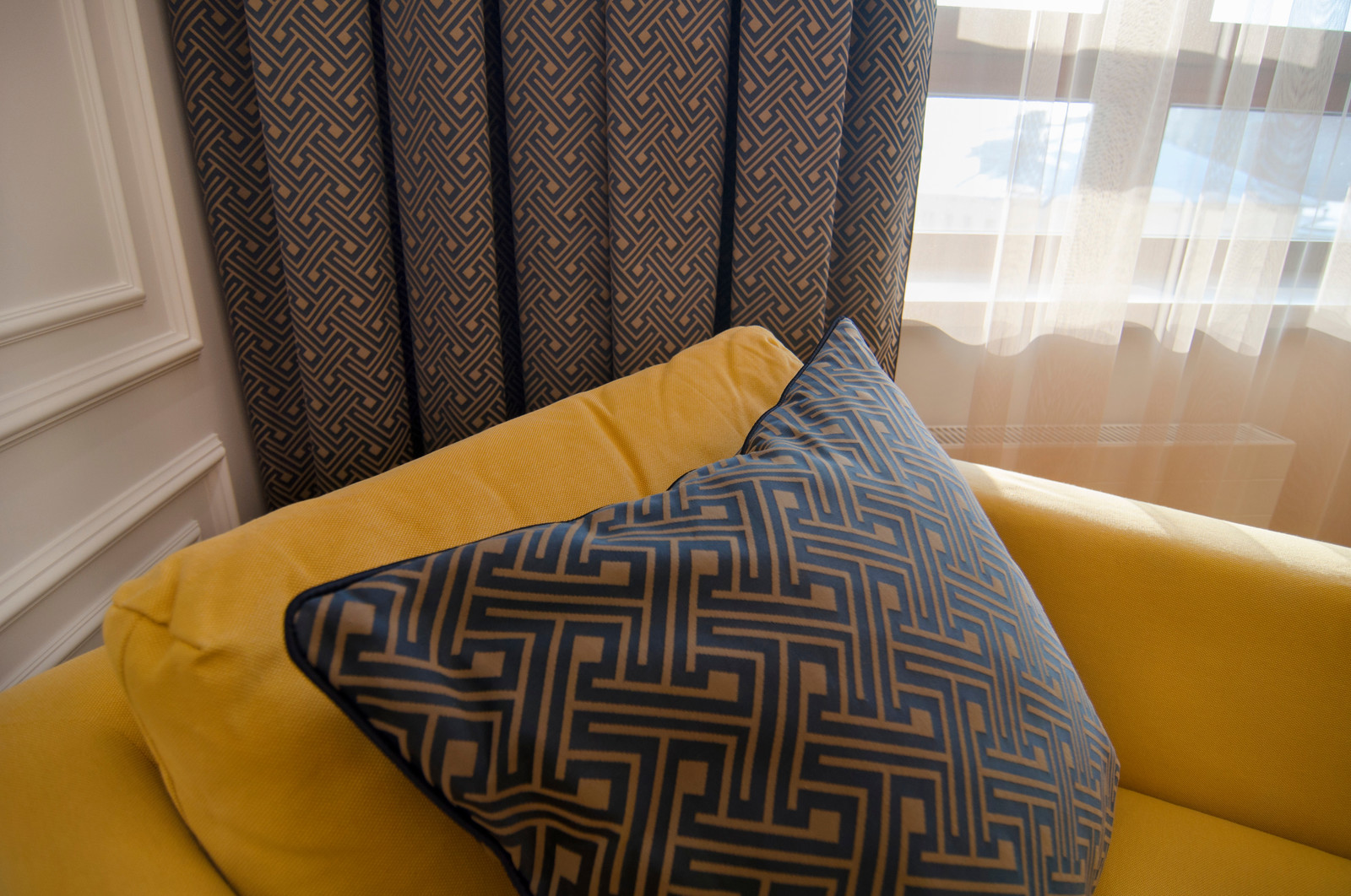 Шторы в дизайнерскую квартиру. Неоклассика. 2019