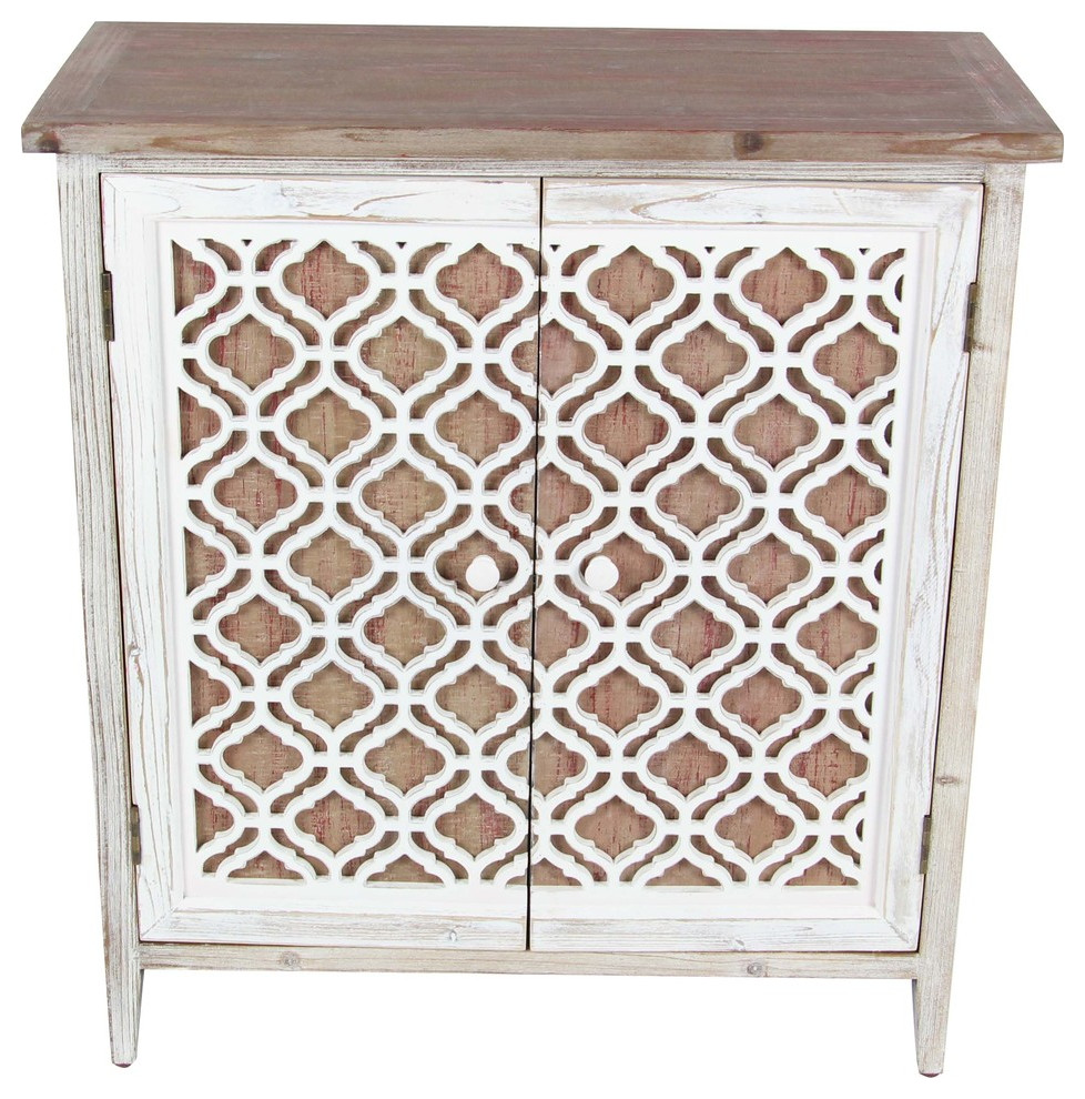 Rustic Rectangular Brown Wooden Lattice Mediterranean