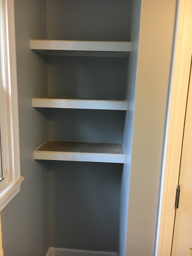 Bathroom open shelves how to decorate