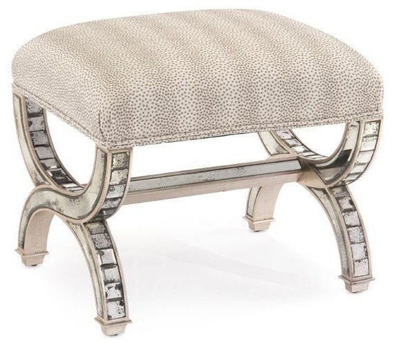 John Richard Antique Silver Alexander Mirror Stool - Transitional ... John Richard Antique Silver Alexander Mirror Stool - Transitional ...