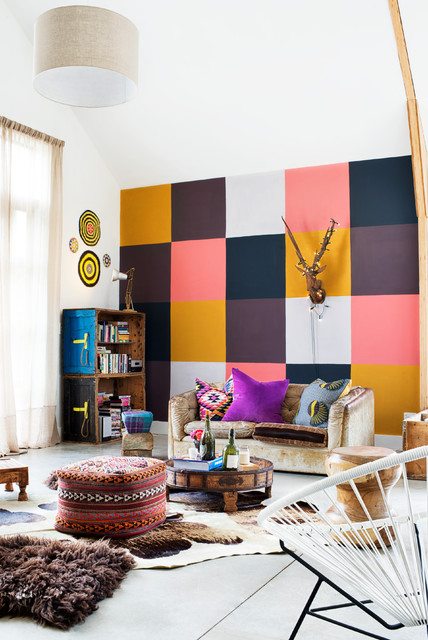 Funky Creative Customkit Home eclectic-living-room