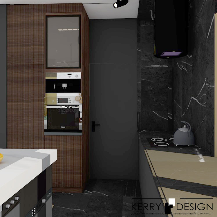 Открытая кухня в частном доме 14 кв м