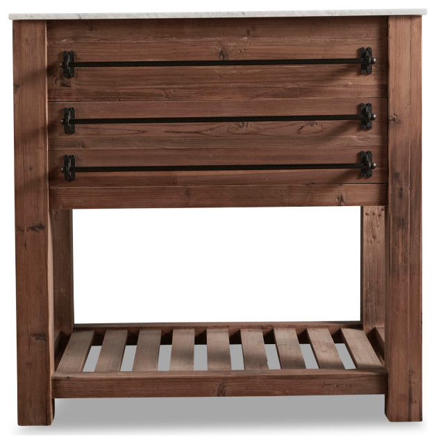 36" Reclaimed Pine Single Bath Vanity Farmhouse Bathroom Vanities